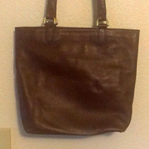 SAS MADE IN U.S.A CLASSIC VINTAGE LEATHER BROWN WOMEN BAG - Picture 5 of 10